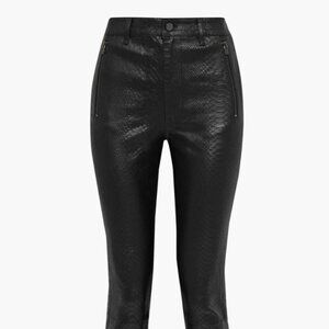 J Brand Lora Snake-Print 100% Leather Pants Size 27 Black